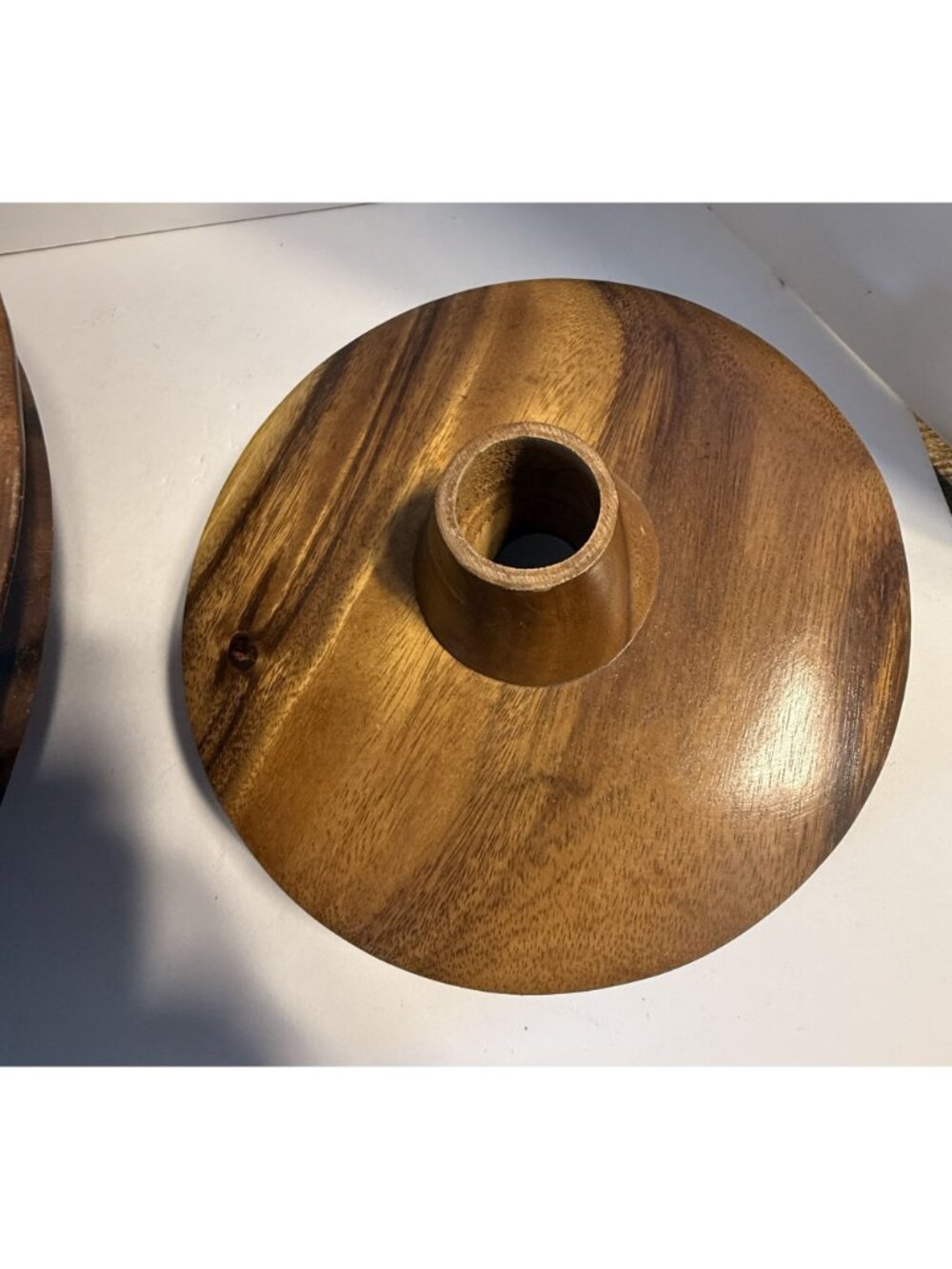 Vintage Rosas Philippine Monkey Pod Wood 3 Tier Lazy Susan Serving Set Pineapple - Picture 16 of 16